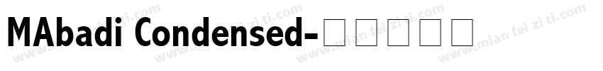 MAbadi Condensed字体转换